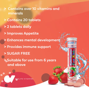 CALGOVIT® MULTIVITAMINS FOR KIDS - 20 Tabs Strawberry